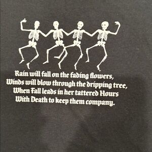 Vitriol Dancing Skeleton Lyrics Tee Shirt Men’s Size Extra Large